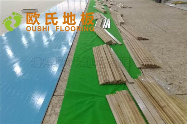 杭州富陽區23籃球館木地板項目