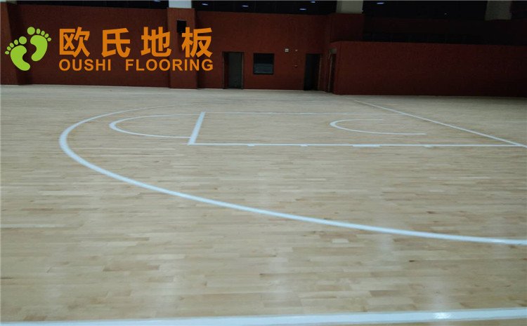 江蘇徐州樹恩中學籃球館健身房木地板圖片