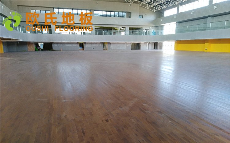 北大附屬廊坊益田實驗學(xué)校體育館木地板圖片