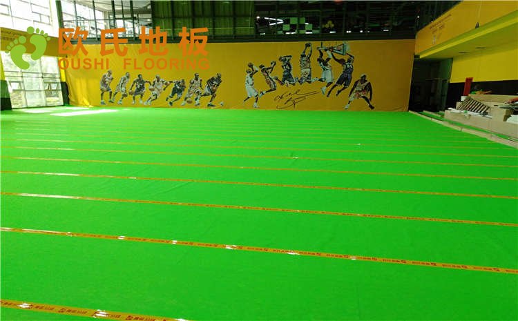 江蘇揚州海蘭德瓊花籃球館木地板項目